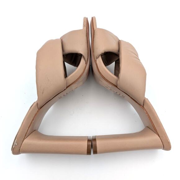 Schutz Fairy Block High Heel Sandal Women's Leather True Beige Size US6B EU37 - Picture 10 of 14